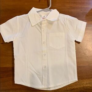 Classic White Kids Shirt size 2 NWT button down cotton/polyester
